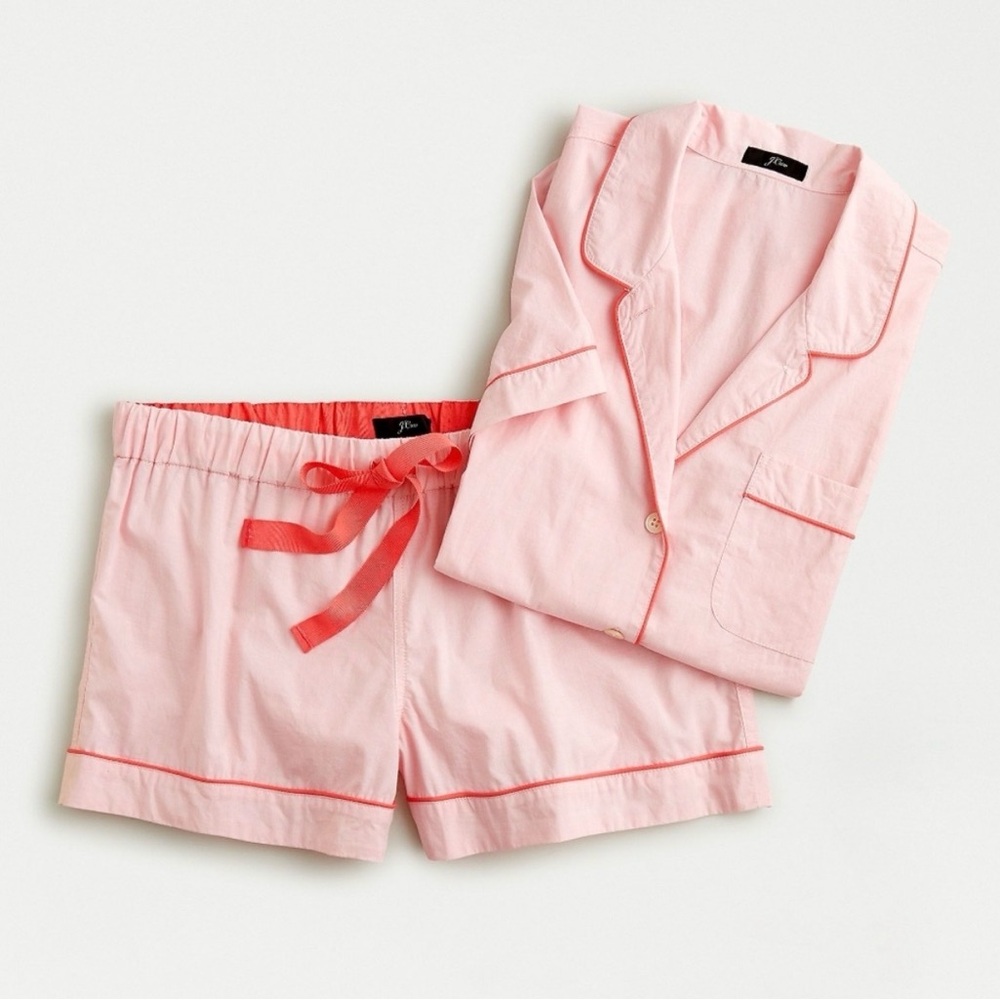 J Crew Pink Short Sleeve Pajama Set